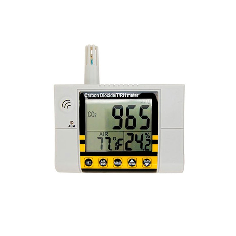 Medidor de temperatura/humedad relativa/CO2 de montaje en pared